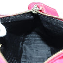 PRADA Schoudertas met Ketting Nylon Roze Goud Auth 166995A-22