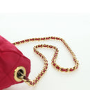 PRADA Schoudertas met Ketting Nylon Roze Goud Auth 166995A-8