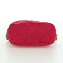 PRADA Schoudertas met Ketting Nylon Roze Goud Auth 166995A-5