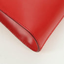 Salvatore Ferragamo Shoulder Bag Leather Red Silver Auth 166996A-13