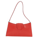 Salvatore Ferragamo Shoulder Bag Leather Red Silver Auth 166996A-3