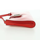 Salvatore Ferragamo Shoulder Bag Leather Red Silver Auth 166996A-5
