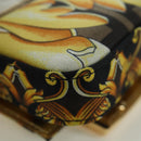 FENDI × VERSACE FENDACE Mamma Baguette Pouch Nylon Black Gold Tone Auth 166998SM-17