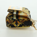FENDI × VERSACE FENDACE Mamma Baguette Pouch Nylon Black Gold Tone Auth 166998SM-4