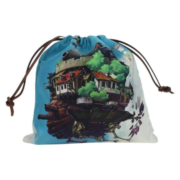 LOEWE × Studio Ghibli Howl's Moving Castle Pouch Canvas Multicolor Auth 166999SM