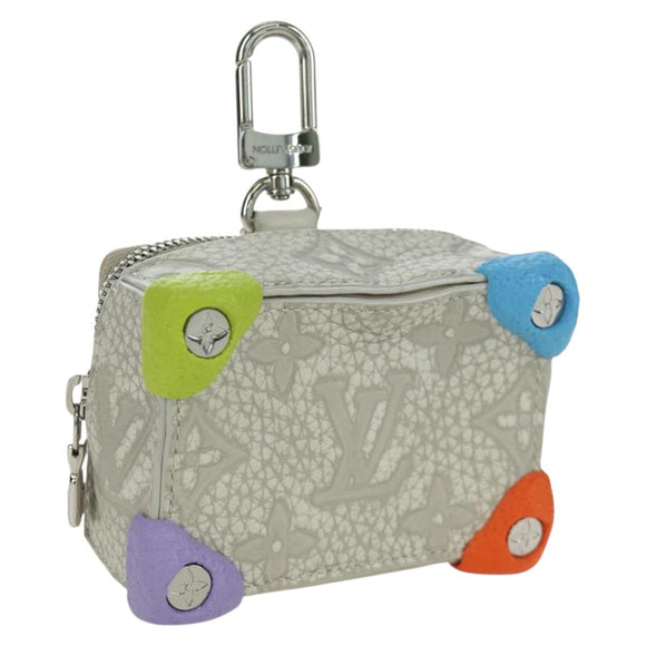 LOUIS VUITTON Monogram Taurillon Climbing Pouch Gray MP3383 LV Auth 167003SM