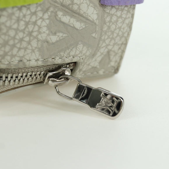 LOUIS VUITTON Monogram Taurillon Climbing Pouch Gray MP3383 LV Auth 167003SM