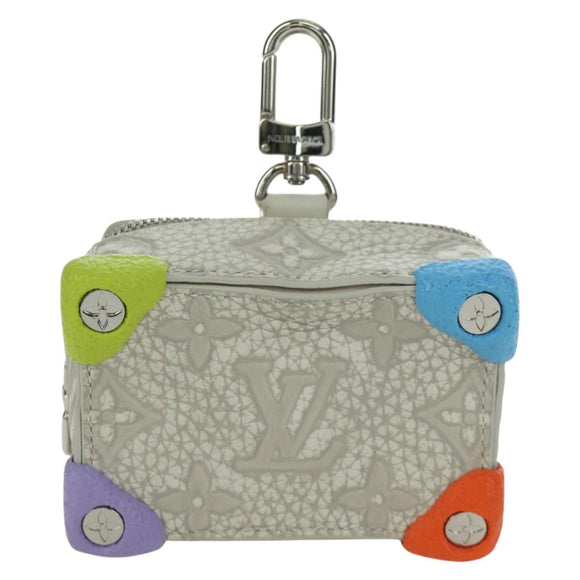 LOUIS VUITTON Monogram Taurillon Climbing Pouch Gray MP3383 LV Auth 167003SM