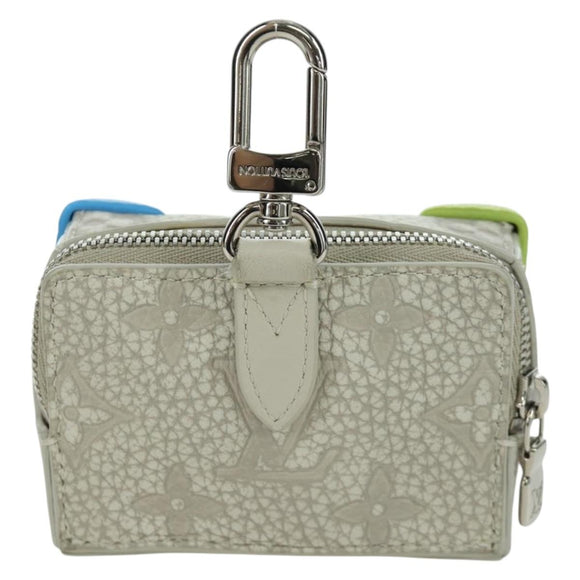 LOUIS VUITTON Monogram Taurillon Climbing Pouch Gray MP3383 LV Auth 167003SM