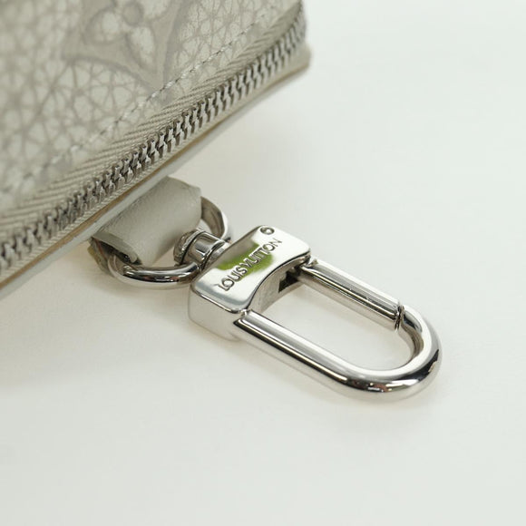 LOUIS VUITTON Monogram Taurillon Climbing Pouch Gray MP3383 LV Auth 167003SM