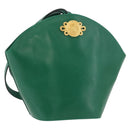 Salvatore Ferragamo Shoulder Bag Leather Green Gold Auth 167004A-1