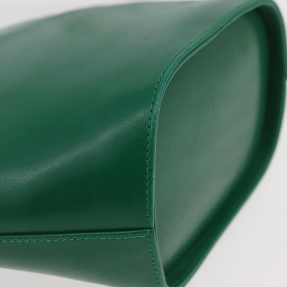 Salvatore Ferragamo Shoulder Bag Leather Green Gold Auth 167004A