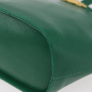 Salvatore Ferragamo Shoulder Bag Leather Green Gold Auth 167004A-11