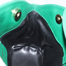 Salvatore Ferragamo Shoulder Bag Leather Green Gold Auth 167004A-17