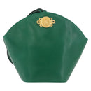 Salvatore Ferragamo Shoulder Bag Leather Green Gold Auth 167004A-2