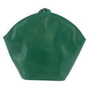 Salvatore Ferragamo Shoulder Bag Leather Green Gold Auth 167004A-2