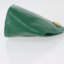 Salvatore Ferragamo Shoulder Bag Leather Green Gold Auth 167004A-3