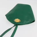 Salvatore Ferragamo Shoulder Bag Leather Green Gold Auth 167004A-6