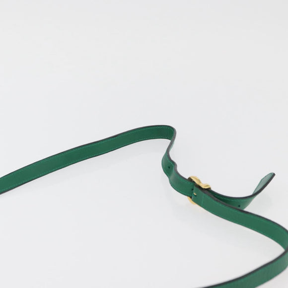 Salvatore Ferragamo Shoulder Bag Leather Green Gold Auth 167004A