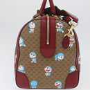 GUCCI Micro GG Supreme GUCCI × Doraemon Bag PVC 2way Beige 647815 Auth 167008SM-4
