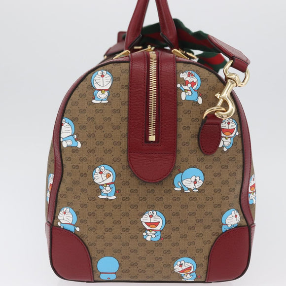 GUCCI Micro GG Supreme GUCCI × Doraemon Bag PVC 2way Beige 647815 Auth 167008SM