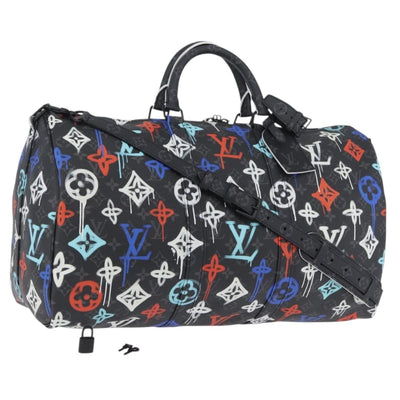 LOUIS VUITTON Monogram Eclipse Keepall Bandouliere 50 Bag M21384 Auth 167009SM