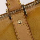 LOUIS VUITTON Monogram Vernis Mercer Boston Bag Beige M91000 LV Auth 167011A-10