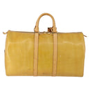 LOUIS VUITTON Monogram Vernis Mercer Boston Bag Beige M91000 LV Auth 167011A-2
