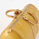 LOUIS VUITTON Monogram Vernis Mercer Boston Bag Beige M91000 LV Auth 167011A-6