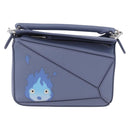 LOEWE Ghibli Mini Puzzle Bag Studio Ghibli Calcifer Leather Blue Auth 167017SM-13