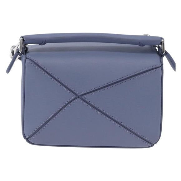 LOEWE Ghibli Mini Puzzle Bag Studio Ghibli Calcifer Leather Blue Auth 167017SM