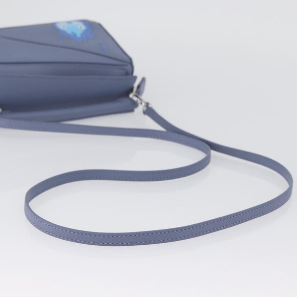 LOEWE Ghibli Mini Puzzle Bag Studio Ghibli Calcifer Leather Blue Auth 167017SM