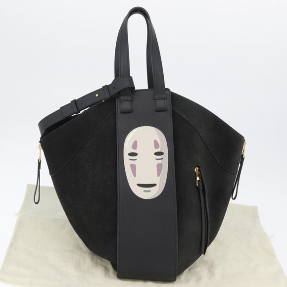 LOEWE × Ghibli Hammock No Face Spirited Away Bag Suede Black Auth 167018SM