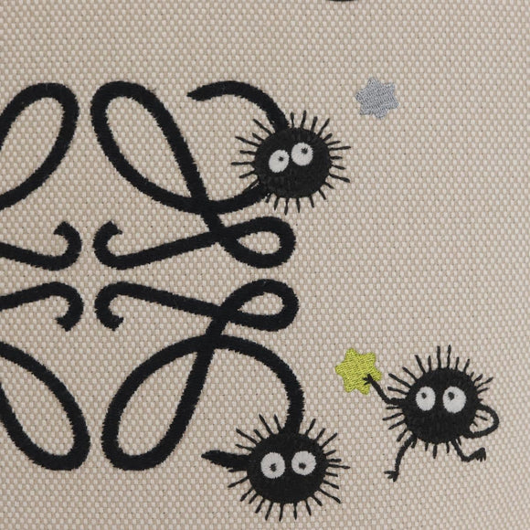 LOEWE × Studio Ghibli Susuwatari Spirited Away Bag Canvas Cream Auth 167021SM