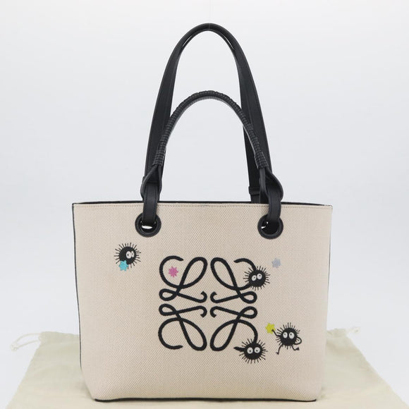 LOEWE × Studio Ghibli Susuwatari Spirited Away Bag Canvas Cream Auth 167021SM