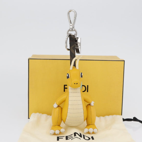 FENDI FENDI x FRGMT x POKÉMON Pokémon Charm Leather Yellow Auth 167029SM