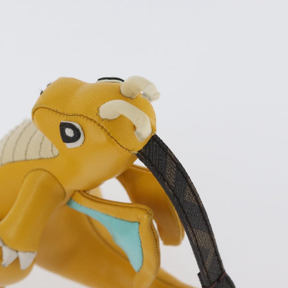 FENDI FENDI x FRGMT x POKÉMON Pokémon Charm Leather Yellow Auth 167029SM