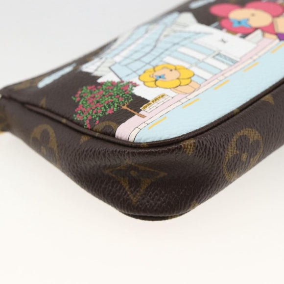 LOUIS VUITTON Monogram Vivienne Mini Pochette Accessoires M81633 Auth 167031SM