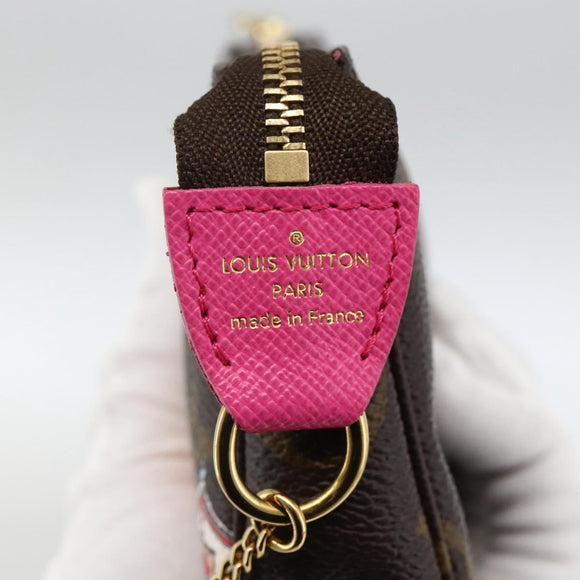 LOUIS VUITTON Monogram Vivienne Mini Pochette Accessoires M81633 Auth 167031SM