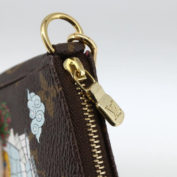 LOUIS VUITTON Monogram Vivienne Mini Pochette Accessoires M81633 Auth 167031SM