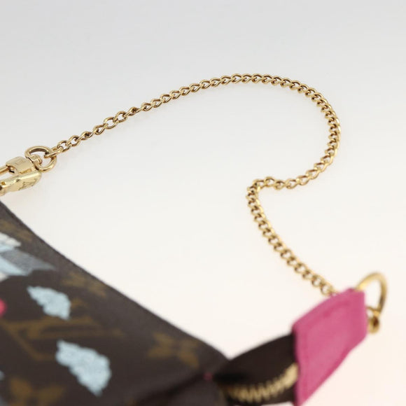 LOUIS VUITTON Monogram Vivienne Mini Pochette Accessoires M81633 Auth 167031SM