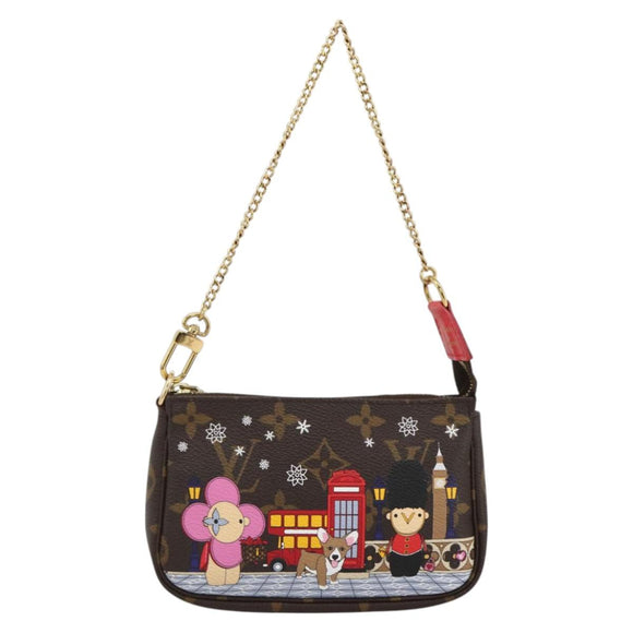 LOUIS VUITTON Monogram Vivienne Mini Pochette Accessoires M80863 Auth 167032SM