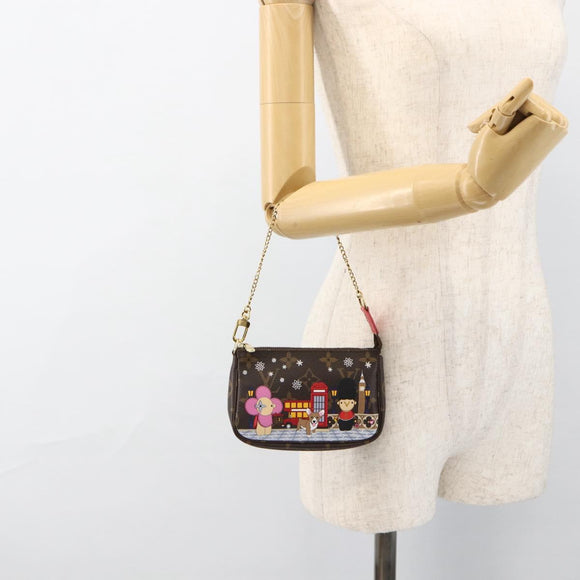 LOUIS VUITTON Monogram Vivienne Mini Pochette Accessoires M80863 Auth 167032SM