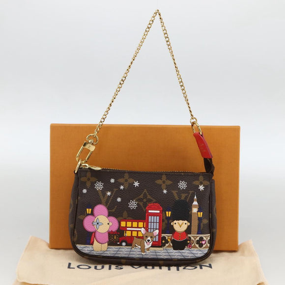 LOUIS VUITTON Monogram Vivienne Mini Pochette Accessoires M80863 Auth 167032SM