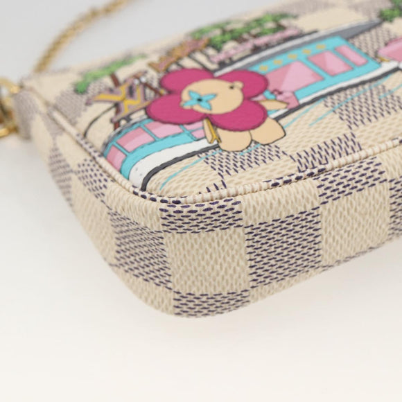 LOUIS VUITTON Azur Vivienne Mini Pochette Accessoires N60487 LV Auth 167035SM