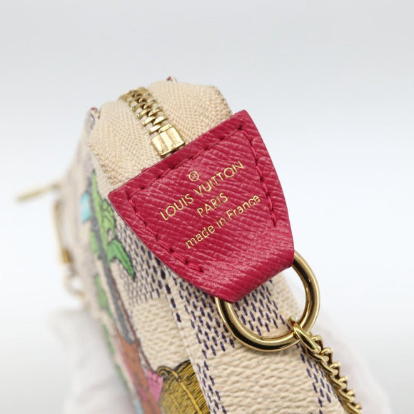 LOUIS VUITTON Azur Vivienne Mini Pochette Accessoires N60487 LV Auth 167035SM
