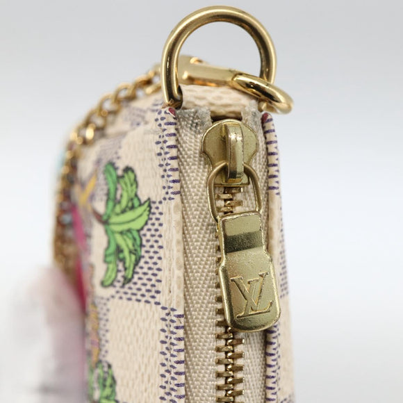 LOUIS VUITTON Azur Vivienne Mini Pochette Accessoires N60487 LV Auth 167035SM