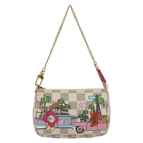 LOUIS VUITTON Azur Vivienne Mini Pochette Accessoires N60487 LV Auth 167035SM