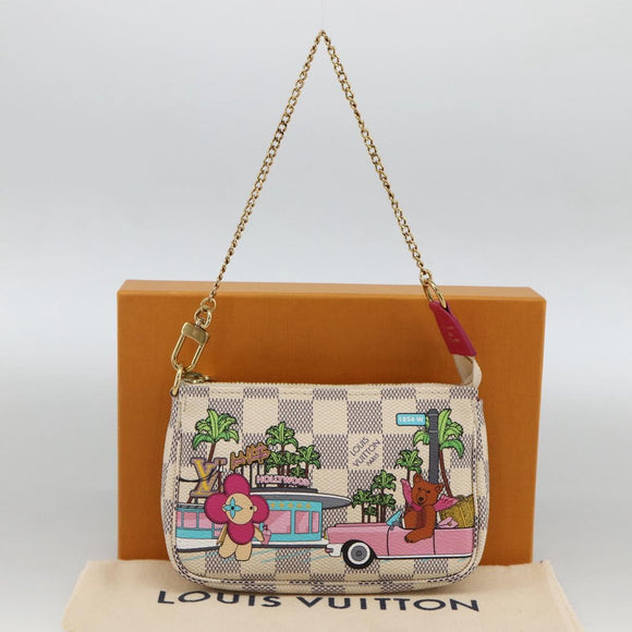 LOUIS VUITTON Azur Vivienne Mini Pochette Accessoires N60487 LV Auth 167035SM