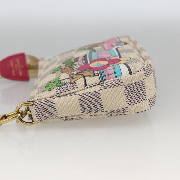 LOUIS VUITTON Azur Vivienne Mini Pochette Accessoires N60487 LV Auth 167035SM